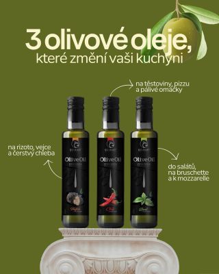 Olivový olej, který dělá rozdíl🫒 Připravovaný ručně, louhovaný přes měsíc s přírodními ingrediencemi — a na talíři to...
