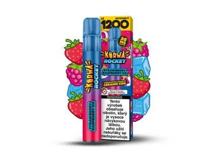 Kurwa ROCKET - STRAWBERRY RASPBERRY ICE 2%
