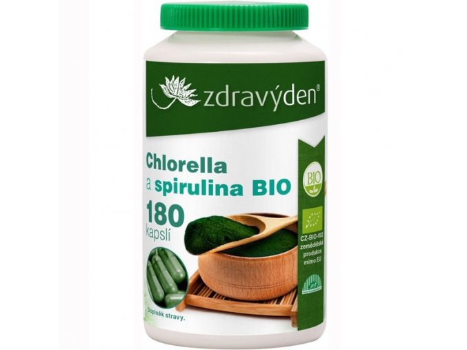 chlorela a spirulina kapsle aspen