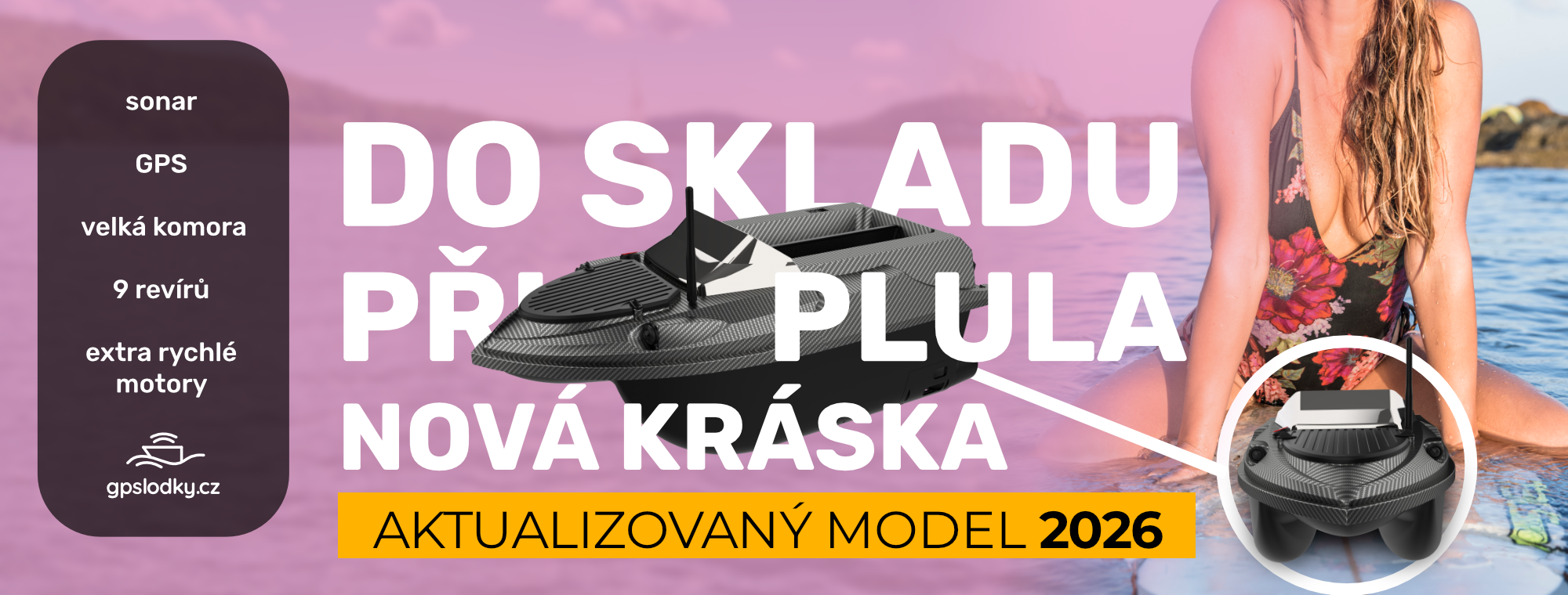 1 komorová loďka se sonarem, model 2026
