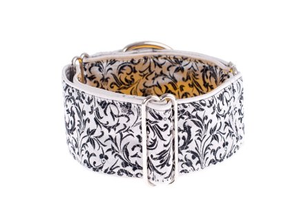 Luxusní obojek pro psy - Gray - black ornaments