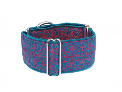 Obojky pro chrty - Turquoise - red aristocratic