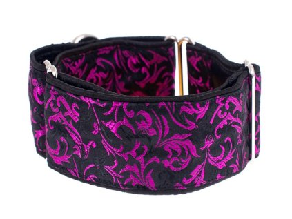 Obojky pro chrty - Black purple ornaments