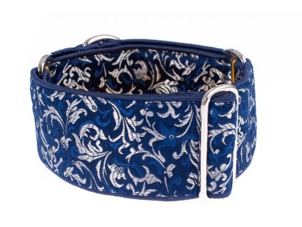 Obojky pro chrty - Blue silver ornaments