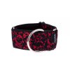 Široký obojek pro psy - Black red ornaments