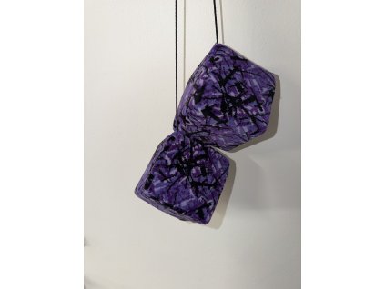 Kostky- Dánská plyš fialová