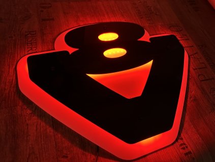 Světelné led logo V8
