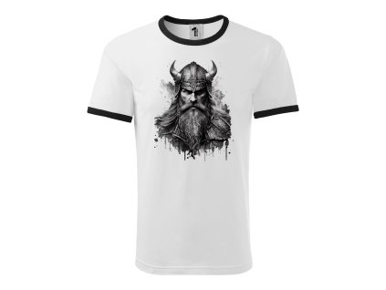 Černobílý viking - Unisex triko s potiskem