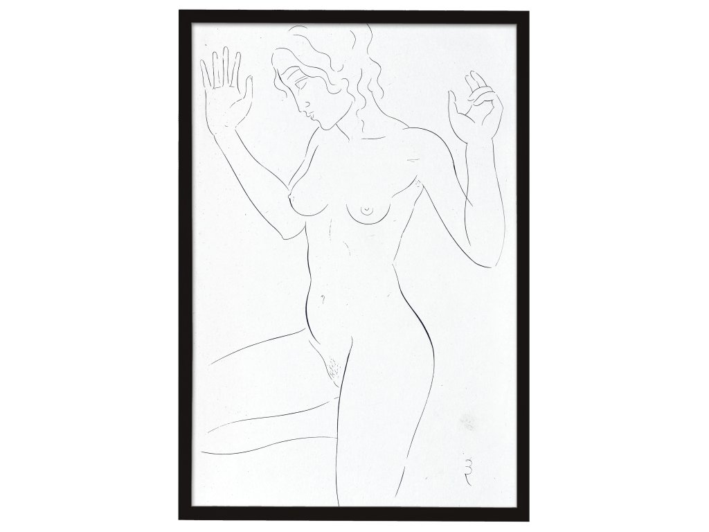 RAM ART 40x60 umelecky akt 06 BILY