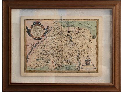 Historické mapy originální  - Czechia - Czech Republic; Abraham Ortelius - Moraviae, quae olim Marcomannorum Sedes, Corographia, A.D. Paulo Fabritio Medico.. - 1572