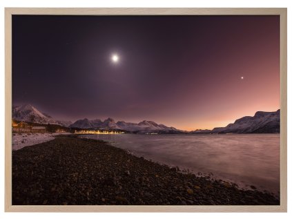 A1 Podvecer Svensby fotografie ram natur