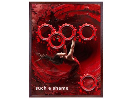 Reprodukce SHAME 60X80 ram hnedy