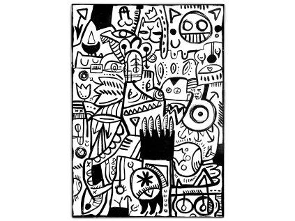 obraz kocka robot kokot