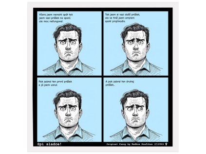 Rámeček ART komiks komix spi sladce 60x60 cm RAM bily