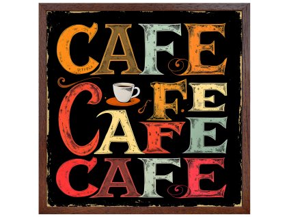 Plakát CAFE RAMEČEK HNEDY
