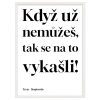 Plakát VYKASLI SE NA TO rám 50x70 bily