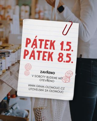 Tento i příští pátek budeme mít zavřeno. 👉 Obě soboty máme naopak otevřeno dle běžné otevírací doby. Děkujeme za pochopení...