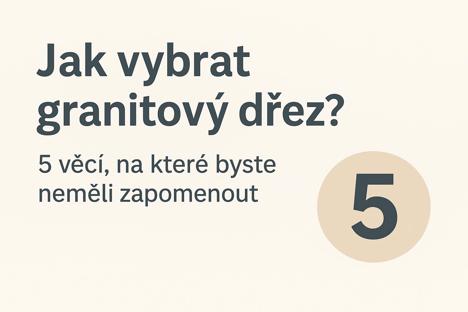 Jak vybrat granitový dřez?
