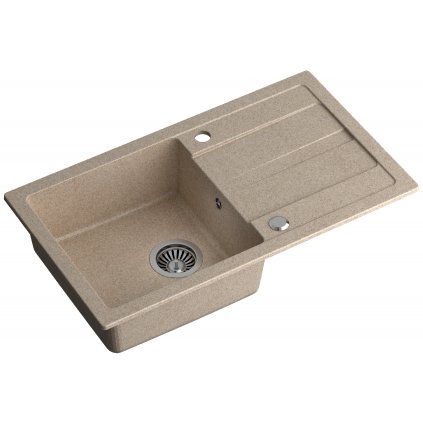 Béžový (pískový) kuchyňský granitový dřez QUADRON TOM 111