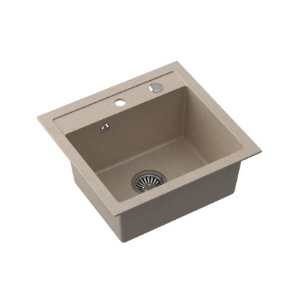 Béžový (pískový) kuchyňský granitový dřez QUADRON JOHNNY 110 bez odkapu