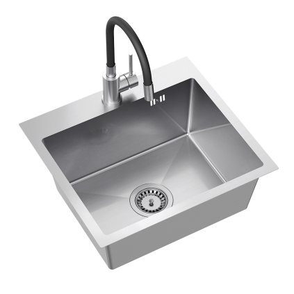 Kuchyňský nerezový dřez QUADRON LUKE 100 s ohebnou baterií 50x45x20cm