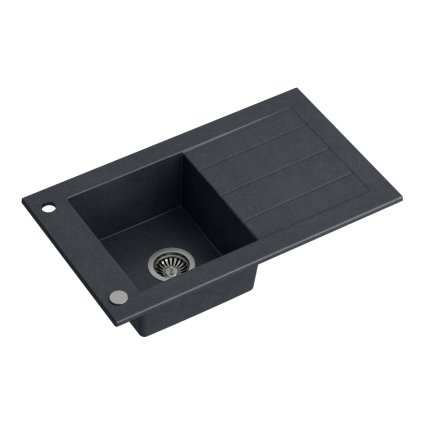 Černý kuchyňský granitový dřez WILL