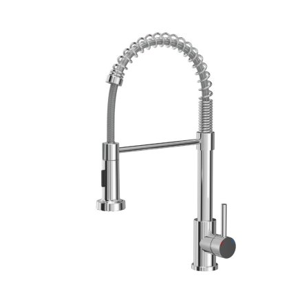 Kuchyňská dřezová baterie QUADRON SALMA NEW s pružinovou hadicí a sprchou chrom