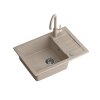 Béžový kuchyňský granitový dřez QUADRON GO- SMART + BATERIE TQ6244GSBEZ