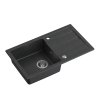 Černý kuchyňský granitový dřez QUADRON GO- MAX + BATERIE TQ7744GMCZ