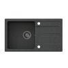 Černý kuchyňský granitový dřez QUADRON GO- MAX + BATERIE TQ7744GMCZ