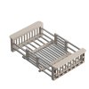 Nastavitelný košík do dřezu béžový/nerezový QUADRON