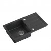 Černý kuchyňský granitový dřez QUADRON TOM 111