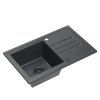 Černý kuchyňský granitový dřez QUADRON BEN 111 + BATERIE