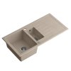 Béžový (pískový) 1,5 komorový kuchyňský granitový dřez QUADRON BRUCE 156