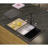 Černý kuchyňský granitový dřez QUADRON Marc 110 s příslušenstvím bez baterie