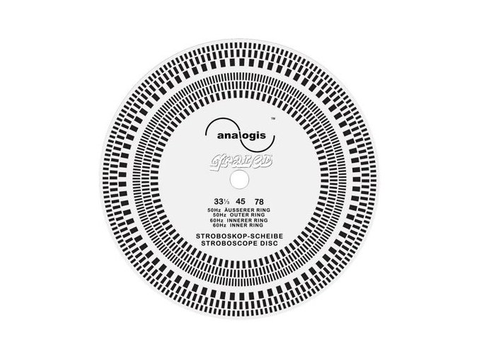 Stroboskopicky disk pro nastaveni gramofonu Perfect Pitch Analogis 6108 a112663614 10699