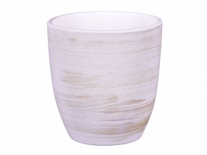 Obal na květník KODET WHITE keramický matný d16x17cm