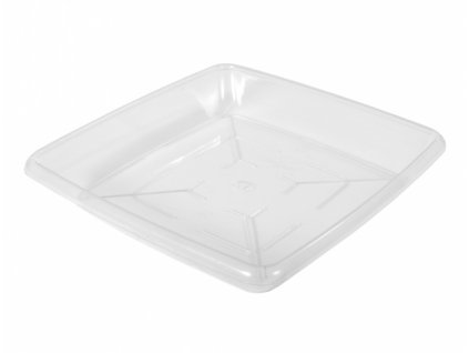 Podmiska pod květník AIR SQUARE plast transparentní 23x23cm