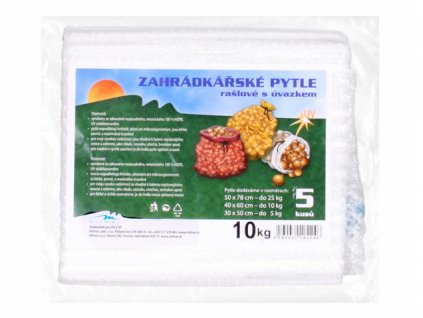 Pytel rašlový s úvazkem nosnost 10kg bílý 40x62cm 5ks