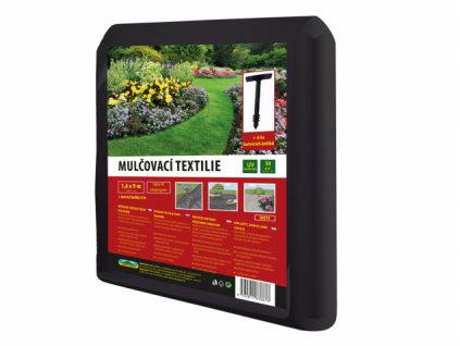 Textilie KONTEX mulčovací černá 1,6x9m + kotvící kolíky 6ks