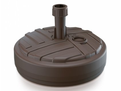 Stojan na slunečník STRIPES kulatý plast tmavě hnědý d39cm