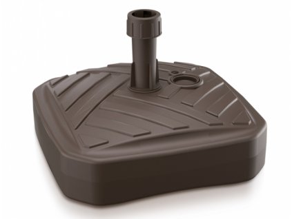 Stojan na slunečník STRIPES plastový tmavě hnědý 39x39cm