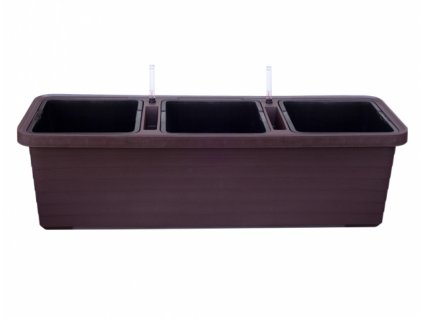 Truhlík BERBERIS TRIO samozavlažovací + knoty 120x39x35cm