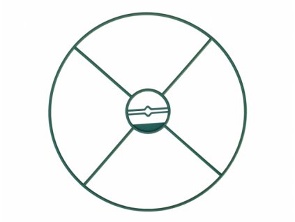 Kruh podpůrný pevný zelený d40cm 3ks