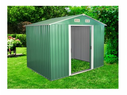 Domek STANLEY III zahradní pozinkovaný zelený 7,2m2 3x2,4x1,