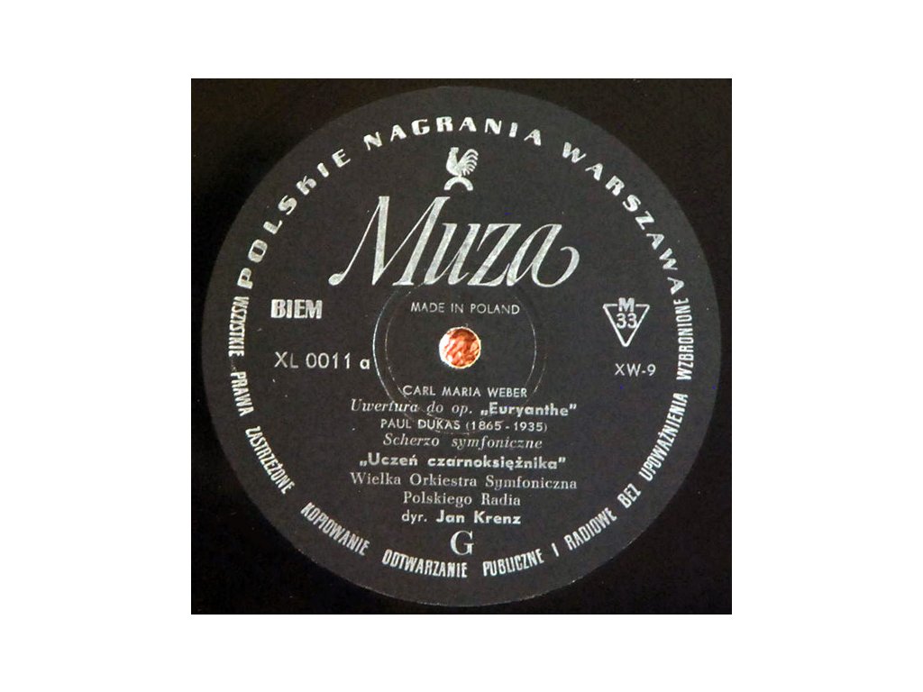 Carl Maria Weber, Paul Dukas, George Gershwin - Wielka Orkiestra Symfoniczna Polskiego Radia, Jan Krenz, Henryk Czyż ‎– Overture From Opera "Euryanthe". L'Apprenti Sorcier. An American In Paris.