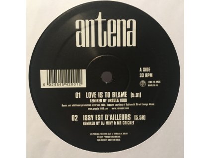Antena ‎– Love Is To Blame + Remixes
