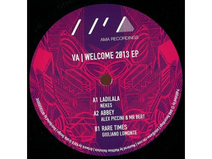 Various ‎– Welcome 2013 Ep Label: AMA Recordings ‎– AMA011 Format: Vinyl, 12" Country: Germany Released: 2013 Genre: Electronic Style: Deep House, Tech House