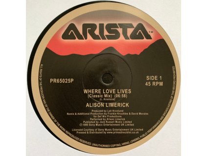 Alison Limerick ‎– Where Love Lives