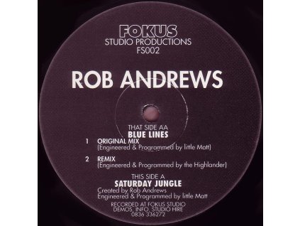 Rob Andrews ‎– Saturday Jungle / Blue Lines